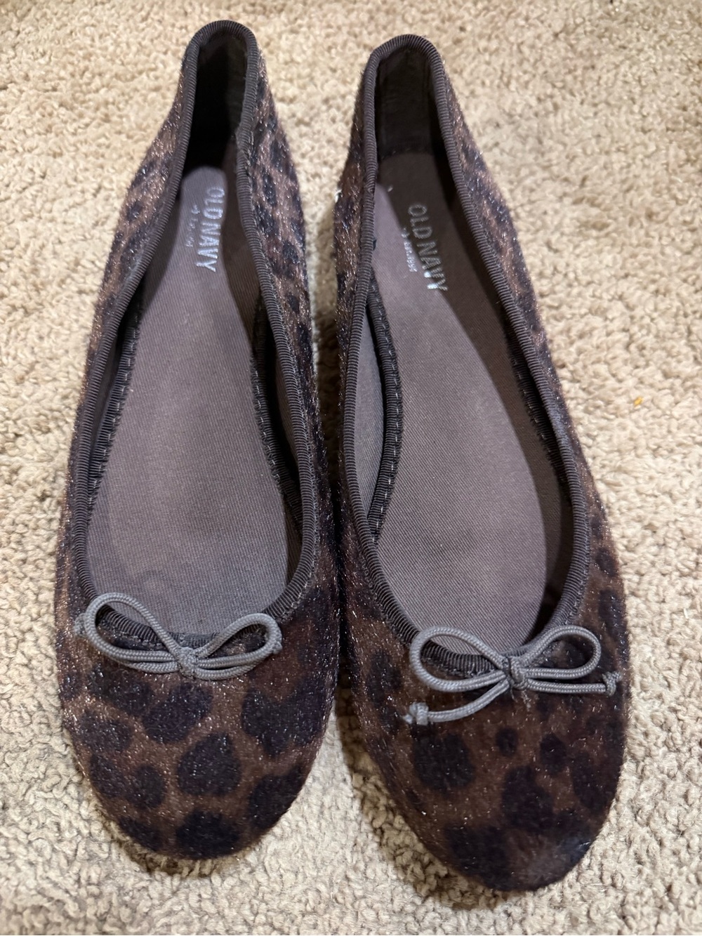 Animal print ballet flats